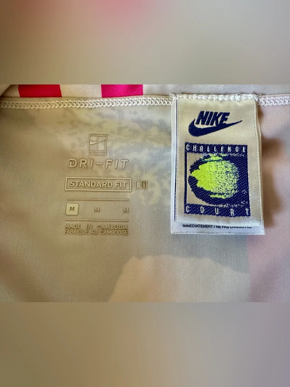 Nike White Skater Tennis Skort with Blue, Neon Yellow & Pink Accents